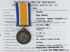A British War Medal To The 6Th Canadian Mounted Rifles