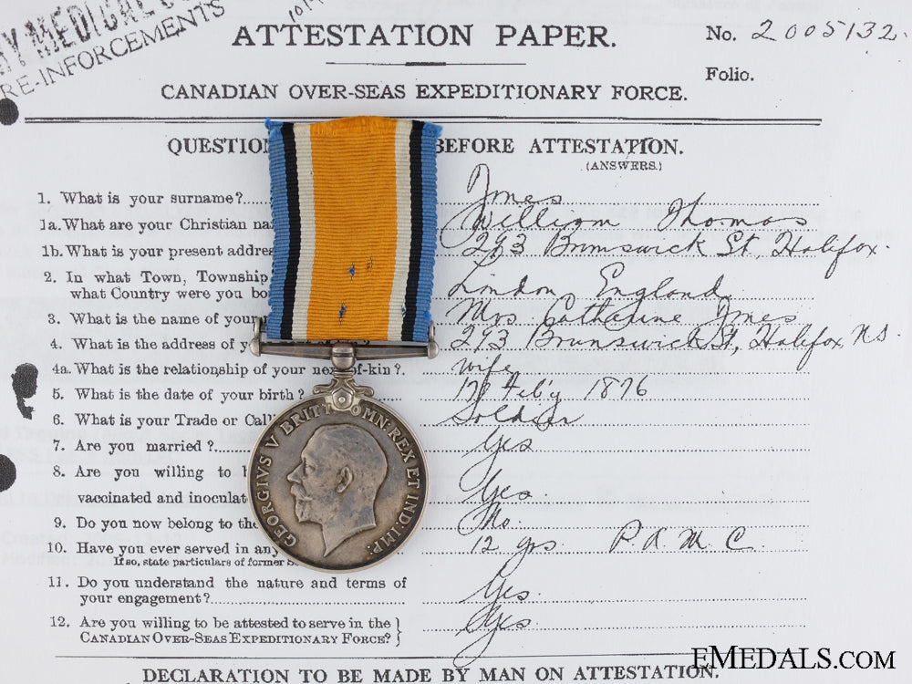 a_british_war_medal_to_the_canadian_army_medical_corps_cef_a_british_war_me_53863f2c3d64f