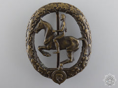 A Bronze Grade German Horseman's Badge By L.chr.lauer