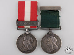 Canada. A Long Service Pair To The St.john Volunteer Battalion