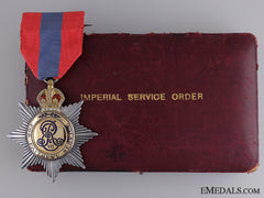 A Cased Edward Vii Imperial Service Order