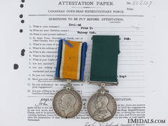 A Colonial Auxiliary Long Service Medal Pair To The 135Th Infantry