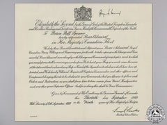 A Commission Documents Signed By Victoria Cross Recipient Pearkes
