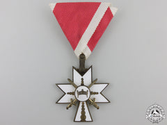 A Croatian Order Of King Zvonimir's Crown With Swords; 3Rd Class