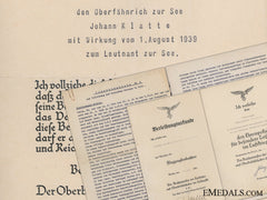 Germany, Heer. A Dkg & Honor Goblet Document Group To Observer Johann Klatte