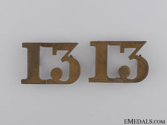 A Fenian Raid Period Set Of 13Th Regiment Numeral Pair; C.1866