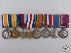 A First & Second War Long Service Miniature Medal Bar