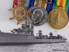 A First War British Naval Group To Destroyer H.m.s. Venetia
