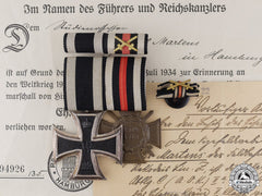 A First War Medal Pair & Documents To Hans Martens