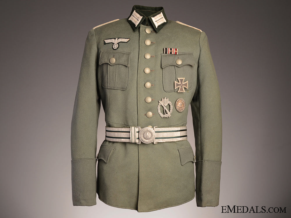 a_german_army_officer's_tunic_with_belt&_awards_a_german_army_of_534ff33b74947