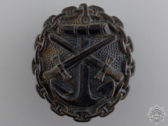 A German Imperial Naval Wound Badge; Black Grade