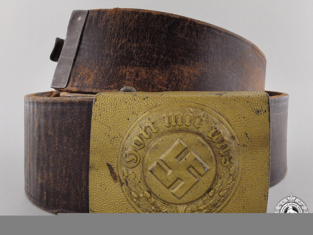 a_german_water_protection_police_nco’s_belt_with_buckle;1936_pattern_a_german_water_p_558810000a343