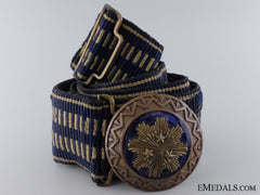 A Latvian Officer's Parade Dress Belt With Buckle