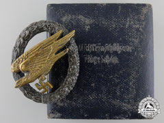 A Luftwaffe Fallschirmjäger Badge By Juncker With Case