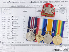 A Military Medal With Mid Group To The 18Th Manchester Regiment