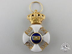 A Miniature Order Of The Crown Of Italy In Gold