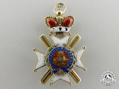 A Miniature Serbian Order Of Takovo In Gold