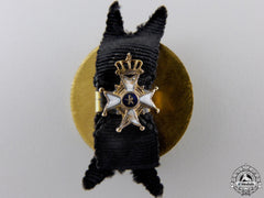 A Miniature Swedish Order Of The Sword In Gold
