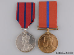 A Pair Of Coronation Medals To Police Constable Mockford