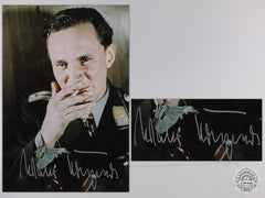 A Post War Signed Photograph Of Knight's Cross Recipient; Walter Krupinski