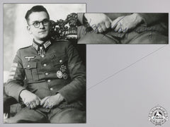 A Post War Signed Photograph Of Knight's Cross Recipient; Niggemeyer