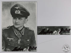 A Post War Signed Photograph Of Knight's Cross Recipient; Merten