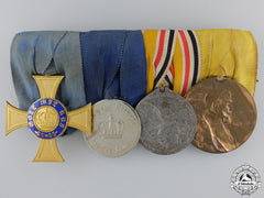 A Prussian Crown Order & China Service Medal Bar