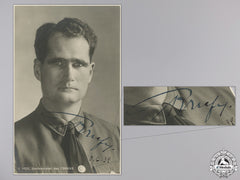 A Rare Rudolf Hess Signature 8.6.1939