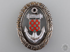 A Second War Croatian Naval Badge; Type Ii