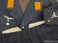 A Second War German Luftwaffe Service Uniform With 1940 Side Cap