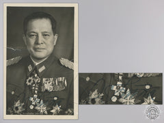 A Signed Studio Photo Of Of Japanese Ambassador To Berlin
