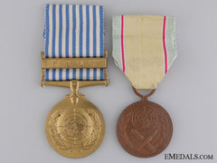 A South Korean Un Campaign Medal Pair