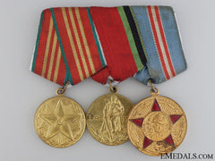 A Soviet Armed Forces Medal Bar With Three Awards