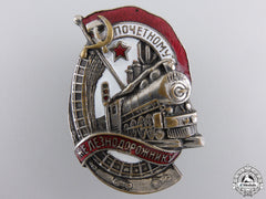 A Soviet Honoured Railway Employee Badge