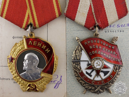a_soviet_order_of_lenin_bravery_pair_to_mikhail_maiorov_a_soviet_order_o_54e3aa861328d