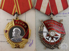 A Soviet Order Of Lenin Bravery Pair To Mikhail Maiorov