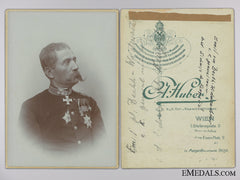 Austria, Imperial. A Studio Portrait Of Major General Emil Von Beckh Widmanstatten
