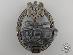 A Tank Badge Grade Ii; Silver Grade By Jfs