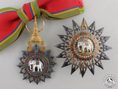 A Thai Order Of The White Elephant: Breast Star Set
