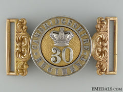 A Victorian Cambridgeshire 30Th Regiment Officer's Buckle