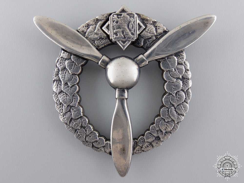 a_wwii_czech_flight_mechanic_and_ground_air_mechanic_badge_in_silver_a_wwii_czech_fli_54d25877eabd3