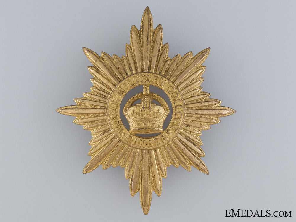 a_wwii_royal_military_college_pith_helmet_cap_badge_a_wwii_royal_mil_53a0690376f25