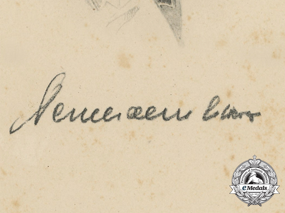 two_wartime_drawings_of_wehrmacht_officers;_knight's_cross_recipients_aa_2359