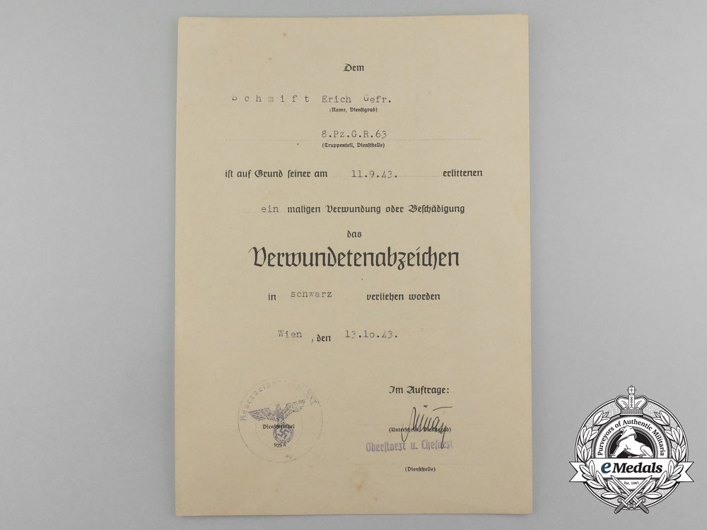 a_black_grade_wound_badge_document_to_panzer_grenadier_regiment63_aa_3698