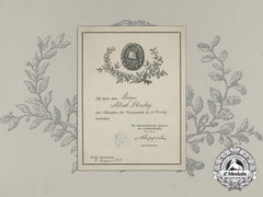 Germany, Imperial. A First War Wound Badge Document To Flyer Alfred Lhorstag
