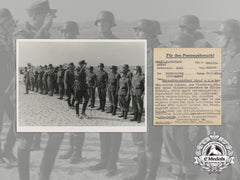 An Official Press Photo Of Knight’s Cross Recipient Lieutenant Arthur Jahnke
