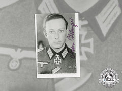 A Post War Signed Photo Of Kc Recipient Anton Wehinger
