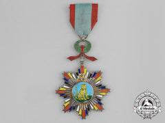 A Chinese Order Of The Striped Tiger; 4Th Class Officer Badge