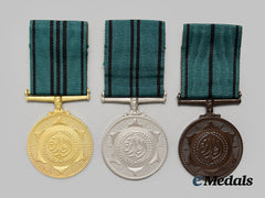 Sudan, Republic. A Set Of Three Medals For Conscientious Work