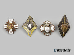 Latvia, Republic. A Lot Of Miniature Badges